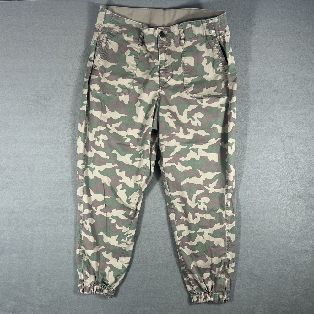 Lane Bryant Women's Size 16 Camouflage Cargo Jogger Pants‎ Green Brown Cotton